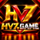 HV7 Game logo with golden and red gaming letters on a dark background